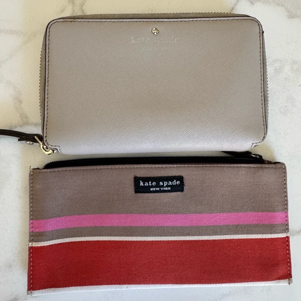 Kate Spade Bundle - Zippy Wallet/Wristlet & Zippered Pouch